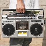 Kassetten-Boombox, Am/FM-Radio, integrierte Stereo-Lautsprecher, umfangreiche Bluetooth-Kompatibilität für schnelles Pairing verschiedener Geräte