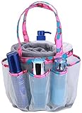 Tragbarer Mesh-Dusch-Caddy, 8-Korb-Tasche für das Studentenwohnheim im Badezimmer, große Dusch-Caddy-Tasche für das Camping-Fitnessstudio