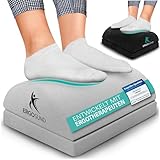 ERGOSUND Fußstütze Schreibtisch [TESTSIEGER] Premium Schaumstoffkern, Höhenverstellbare Fußbank [rutschfest] Ergonomische Fußablage Schreibtisch, Homeoffice Büro Zubehör Fußhocker Footrest Fussstütze