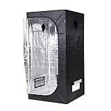 U. Uberlux Grow Zelt, Anzuchtzelt, Growbox, Grow Tent, Gewächszelt, Wachstumszelt, Gewächshaus Indoor, 60 x 60 x 140cm, 82215