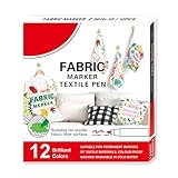 Stoffmalfarben Stifte - 12/24 Farben Kleidermarker | Textilmalstifte Waschbare Aquarellfarben Für Haushalt Outdoor Wäsche Schuhe Keramik Graffiti Tragetaschen Industrie Tischdecken Polyester