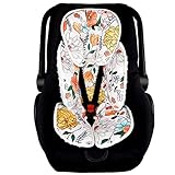 Kopfstütze für Babyschale für Neugeborene, 2-in-1, Kopf- und Körperstütze für Mädchen, extra weich, atmungsaktiv, für Kinderwagen, Schaukeln, Hüpfe, (Retro-Blumenmuster)