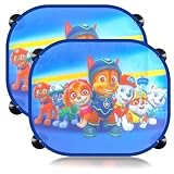 Dog Patrol Sonnenschutz Auto Baby, Seitenvorhänge Dog Patrol Boy, Dog Patrol Sonnenschutz Auto 2 Stück 43x36 cm Saugnapf Sonnenblende Kinder Auto Fenster Sonnenschutz, Boy, Blue