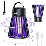 Adiwo Mückenvernichter Lampe, 2 in 1 Insektenvernichter mit Nachtlicht, Moskitoschutz Elektrisch Mückenabwehr, Keine giftigen Chemikalien, für Innen und Außen Innen und Außen