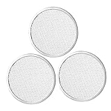 BEBEMOKO 3 x antihaftbeschichtete Pizzablech aus Aluminiumlegierung, perforiert, rund, Backblech für Zuhause, Restaurant, Hotel, Backofen, vielseitiges Backwerkzeug