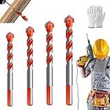 Kotkka/Peachloft Bohrer, Betonbohrer, Steinbohrer-Set und Betonbohrer, vierschneidige, gezahnte Exzenterbohrer für Holz, Stein und Beton (Set A)