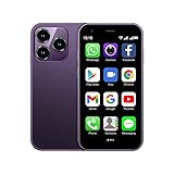 CatCalls Mini Smartphone Entsperrt 4G Handy, 3.0 Zoll, 32GB Erweiterbar bis zu 128GB, Dual SIM Dual Kamera, Android 10.0, Unterstützung WiFi Bluetooth Backup Telefon (XS15-Purple)