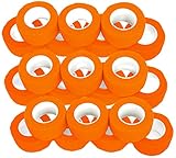TapsTaps Fingerkuppenpflaster, wasserfest, selbsthaftend, Fingerverband, Fingerpflaster, elastisch, Kinderpflaster, Tape, Fingerstrip, Pflaster 2,5 cm breit, orange - 21 Rollen