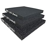 Pondlife Aquaristik Teich Filterschaum Filterschwamm schwarz,Größe 50x50x3cm mittel 20PPI