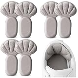 SULPO 3 Paare Fersenpolster Schuhe - Weicher Memory-Schaum Fersenschutz für Schuhe, Selbstklebende Heel Pads, Rutschfest & Wiederverwendbar Grau
