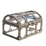 Schatzkiste Spielzeug – transparente Vintage-Aufbewahrungskiste, transparenter Sammelbox-Organizer, tragbarer Schatzbehälter für Kinder, Mädchen, Halloween, Party, Süßigkeiten, Schmuck