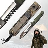Swords and more Jagdmesser mit Sägerücken & Scheide 35cm | Survival Messer mit feststehender Klinge aus Edelstahl | Robustes Outdoormesser mit Säge für Jagd, Camping & Bushcraft