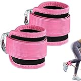 Fußschlaufen Kabelzug 2 Stück Kickbacks Fußschlaufe mit D-Ringen Fußschlaufen Gym Fußmanschetten Kabelzug Ankle Straps Gym für Fitness Gesäßmuskeln und Beintraining