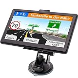 GPS Navigationsgerät für Auto 2022 - LKW Navi 7 Zoll PKW LKW Navigation für Auto mit Europa UK 52 Karten, Lebenslang kostenloses Kartenupdate, Blitzerwarnung, Spracheführung, POI, Fahrspurassistent