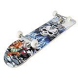 Skateboard Komplette Cruiser Skateboard für Kinder Jugendliche Erwachsene,7-Lagiger Kanadischer Ahorn Double Kick Deck Concave mit All-in-one Skate-79 * 19.5 * 9.5cm