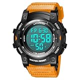 Timever Herren Armbanduhr mit Silikonband,Digitaluhr mit Alarm,Stoppuhr,Datum,Licht,Sportuhr mit 3ATM Wasserdicht