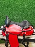 Klassische Qualität, handgefertigter Synthetik-Sattel, Westernfass für Rennsport, Pferdesattel, Größe 45,7 cm.
