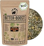 NanaNatura's BIO Bittertee BITTER-BOOST 100g [MITTEL BITTER] mit 11 Bio-Kräutern wie Wermut, Kalmuswurzel, Löwenzahn, Schafgarbe, Enzian, Mariendistelkraut uvm. | Bitterstoff Tee