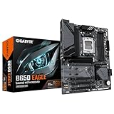 GIGABYTE B650 Eagle Mainboard - AMD Ryzen 9000er-Serie, 12+2+2 Phasen VRM, bis zu 7600 MHz DDR5 (OC), 1xPCIe 5.0 + 2xPCIe 4.0 M.2, GbE LAN, USB 3.2 Gen 2