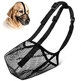 VSSHE Maulkorb für Hunde,Hunde Maulkorb mit Abgerundetem Mesh Schlaufe Atmungsaktiv Sicherer Schneller Sitz Für Kleine Mittelgroße und Große Hunde Verstellbare Fressschutz Hund ​Beißen und Kauen-XL