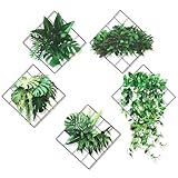 VMUTGA 3D Grünen Pflanzen Wandaufkleber, 5 Design Grüne Wandtattoo, Simulation von Hängepflanzen Wandsticker, Selbstklebende Wanddekoration für Schlafzimmer, Wohnzimmer, Büro, Küche