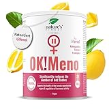 Nature's Finest von Nutrisslim – OK!Meno Natürliche Unterstützung für die Wechseljahre – Linderung von Hitzewallungen und nächtlichen Schweißausbrüchen – Lifenol mit Ashwagandha