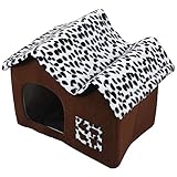 Gotoger Kuh-Farbe Hund Haus Doppelzimmer Doppel-Dach, Groesse 50x40x35cm