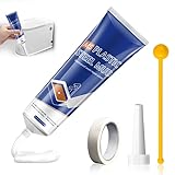 Silikon Bad Weiß, Silikon zum Abdichten, Sanitärsilikon Weiß, Silikons Küche für Dusche und Küche, Wasserfestes Sanitär Silikons 150 ML-weiß