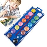 Watercolorrs – Interaktives Malset mit lebendigen Farben, Aquarellfarben-Set mit Pinseln, Farbfarben, Aquarell-Set für Kinder, Leinwand, Kunst, Zeichnen und Basteln