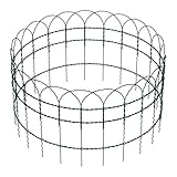 Wiltec Gartenzaun 0,4 x 10 m grün, Maschendrahtzaun Stahl PVC-beschichtet, Drahtzaun 9 x 15 cm Maschen, Zaun für Garten, Maschenzaun einfache Montage