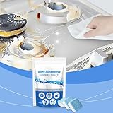 Multifunktionaler Küchenreiniger, Sauerstoffentfernung, Backbrausetabletten, tiefe Lücken zum Entfernen hartnäckiger Flecken, geeignet für eine Vielzahl von Oberflächen, wie Herd, Spüle,