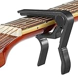 Gitarre Kapodaster Capo Capodaster Kapo für fast alle Gitarre Gitarren Kapodaster Guitar Capo Capotastos (Schwarz)