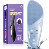 COSLUS Gesichtsreinigungsbürste Gesichtsbürste Elektrisch Silikon: IPX7 Wasserdichte Aufladbar Reinigungsbürste Gesicht, 4 Reinigungsmodi mit Augenschutz Lumi Spa für Reinigung, Peeling, Massage