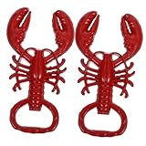 VALICLUD 2 Stück Metall Flaschenöffner in Hummerform Robuster Langlebiger Bierflaschenöffner aus Handlicher Kapselheber für Küche Bar und Zuhause Einfach zu Lagern Bedienen