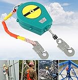 YXRJJT Absturzsicherung Einziehbares Kabel Höhensicherungsgerät mit Stahlhaken, Höhensicherung Sicherungsgerät 40m für Dach und Luftarbeiten, Fallschutzausrüstungen, Laden Sie 150KG