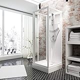 Schulte Komplettdusche Juist, 80x80 cm, 190 cm hoch, Sicherheitsglas ESG Klar hell, Fertigdusche EP1914504