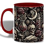 Individuell Glühweintasse Gotische Hexerei Tasse Design Erzieherin Tasse 330ML für Büro,Weihnachten,Arbeitstag,Personalisiertes Geschenk