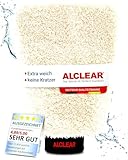 ALCLEAR 950013WH Autowaschhandschuh aus ultraweicher Mikrofaser - saugstark & kratzerfrei - entfernt jeden Schmutz mühelos - Waschhandschuh Auto - Mikrofaser Handschuh - Auto Handschuh