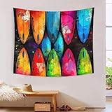 AQOVARLUX 3D Druck Surfbrett Wandteppiche Poster Ornament Wandbehang Wandteppich Raumteiler Vorhang Für Jungen Mädchen RaumdekoRatteion Tapisserie 100cmx150cm