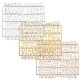 PRETYZOOM 3 Stück Buchstaben und Zahlentafel aus Flexiblem Kunststoff Nachrichtentafel für Büro Schule und Veranstaltungen Kombinierbare Symboltafel in Gold Silber und Roségold