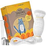 PetFellows® Katzennetz für Balkon - 8x3m - Ideales Sorglos-Set - WICHTIG: Geprüfte Sicherheit (Zuschneidbar und Bissfest) I Transparentes Katzennetz Für Balkon ohne Bohren I Katzenschutz Hochwertig