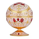 Aschenbecher aus Metall, verschleißfester Mini-Windaschenbecher mit Deckel, runder Ballaschenbecher für Heimbüro-Dekoration (Phnom Penh Rose)