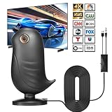 2024 2025 DVB-T/DVB T2 Antenne mit Verstärker，HDTV Zimmerantenne für Fernseher,Abdeckung über 650+ Meilen,für 2K- und 4K-Smart-TVs, lokale Kanäle und Signalverstärker mit 18-ft-Kabel