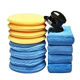 Mikrofaser Auto Handpolierschwamm, Wax Applikator Pad, 13tlg Auto Polierschwamm Reinigungswachs Schwamm Wachs Applikator Reinigungspad Zum Reinigen Wachse, Polituren,Lackreiniger, Autopolitur -ARPWMIX