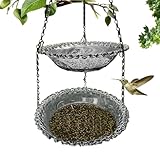Vogeltränke Für Wildvögel | Futterspender Schale Aus Metall,Haustierzubehör Für Gartenfütterung Terrasse Pavillon Vogelkäfig Innenbereich