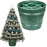 botle Weihnachtsbaumständer Christbaumständer Wassertank Blumentopf Kunststoff Grün Ø34,5cm alle Baumarten Naturbaum Kunstbaum 20 Liter