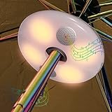 Sonnenschirm Beleuchtung LED Lautsprecher, Sonnenschirm Licht Schnurlose Sonnenschirmbeleuchtung, Batteriebetrieb und USB Aufladen Garten Strand Außenleuchten BBQ Party Camping