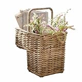 Loberon Korb Merveillette, Naturbelassen, Anpassung an Treppenstufen, Praktischer Tragegriff, Aufbewahrung, Wohn-Accessoire, Rattan, braun
