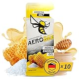AEROBEE Energy Gel Classic - Honey & Salt 10 x 26g [100% Natürliches Energie Gel aus Honig] richtig leckeres Sportgel für den Ausdauersport, Energy Gel Laufen, Power Gel Sport, Sportnahrung