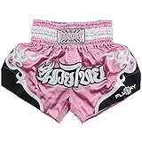 FLUORY Muay Thai Kampf-Shorts, MMA-Shorts, Bekleidung, Training, Käfigkampf, Grappling, Kampfsport, Kickboxen, Kleidung, Rose, M